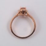 10k Rose Gold Morganite and Diamond Ring, .12ctw diamond - $858